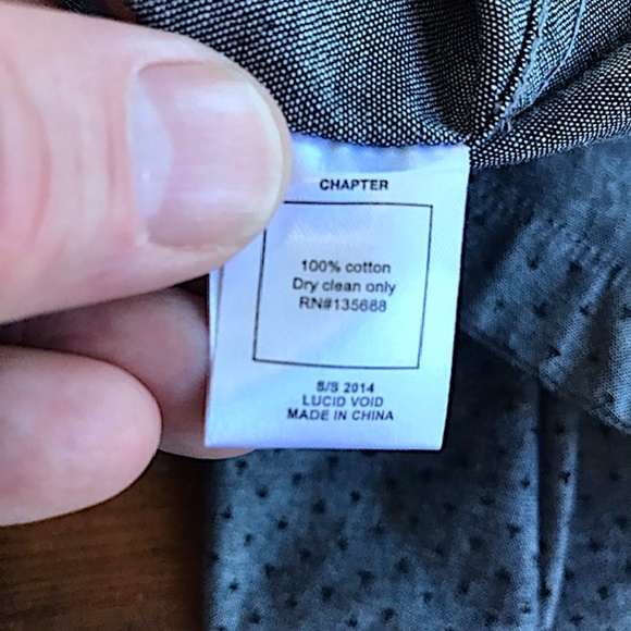 Ch. Dot Print Cotton Chambray L/S Button Up NWOT/L - Picture 10 of 10